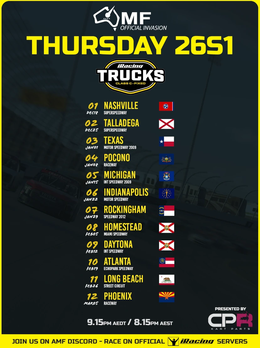 AMF Thursdays Nascar Trucks Poster